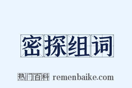 密探组词是什么意思的图片